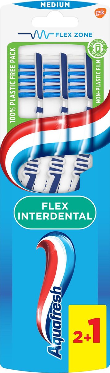 Aquafresh Tandenborstel Flex Interdental Medium 3-pack