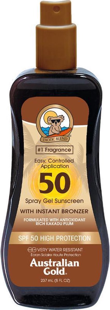 Australian Gold ® SPF 50 Zonnebrand Met Bronzer - Zonnebrandcreme - Zonnecreme - Gelaatsbruiner - Sunscreen - 237 ML
