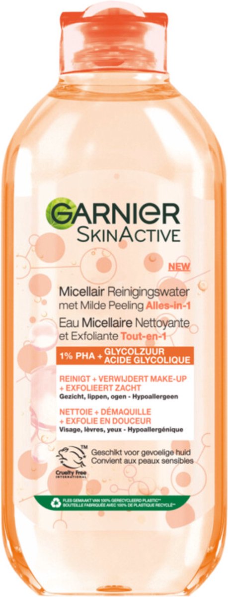 Garnier SkinActive Micellair Reinigingswater met Milde Peeling Alles-in-1 400 ml