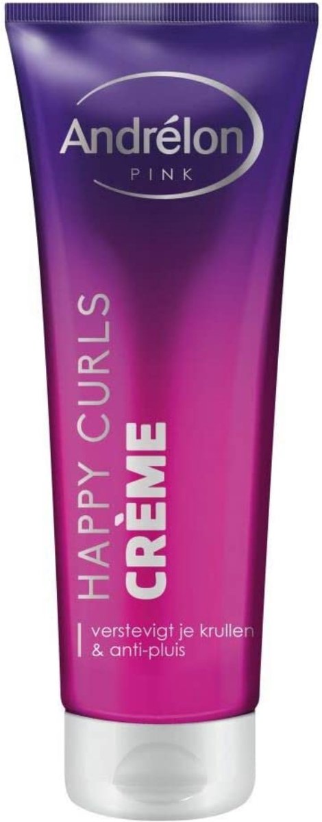 Andrélon Pink Happy Curls - 125 ml - Verstevigt Jouw Krullen - Anti Pluis - CG Crème