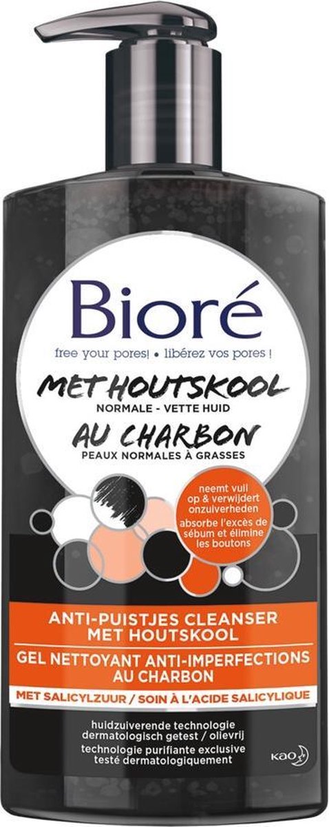 Bioré Houtskool Anti-Puistjes Cleanser 200 ml