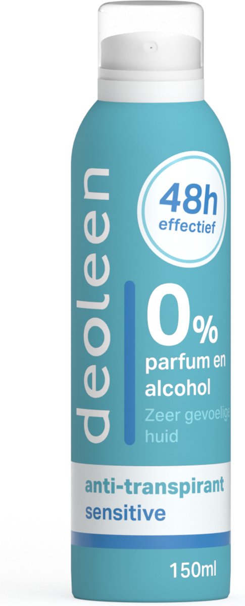 Deoleen Anti-transpirant - Aerosol Sensitive - Deodorant - 150 ml 6 pack