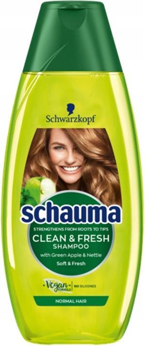 Clean & Fresh Shampoo voor normaal haar Appel & Brandnetel 400ml