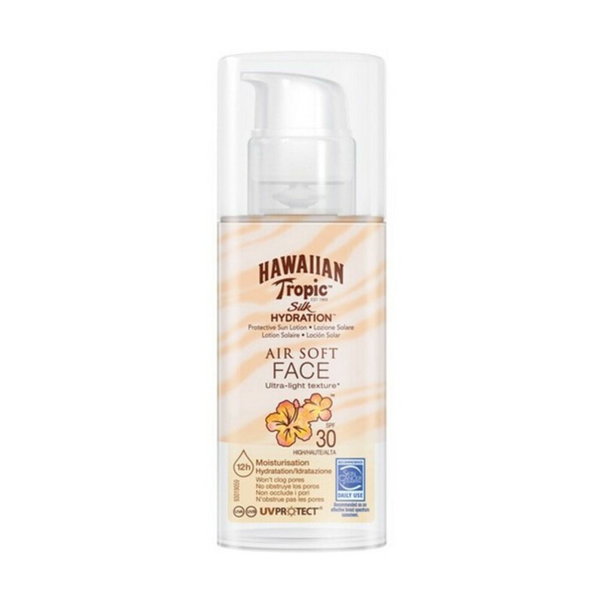 Gezichtszonnecrème Silk Air Soft Hawaiian Tropic Silk Air Soft Face Spf 30 50 ml Spf 30