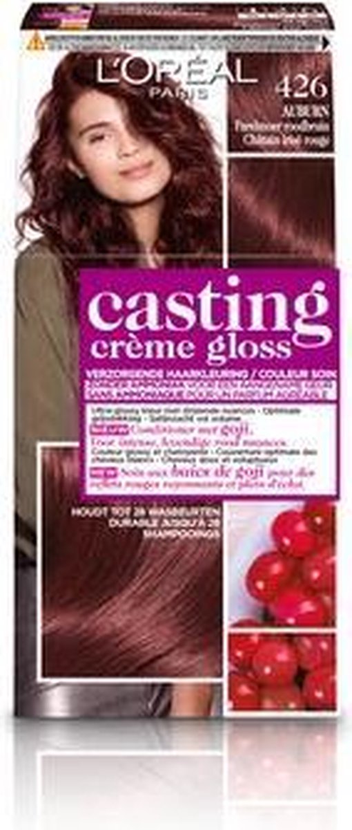 3x L'Oréal Casting Crème Gloss Haarkleuring 426 Auburn - Parelmoer Roodbruin