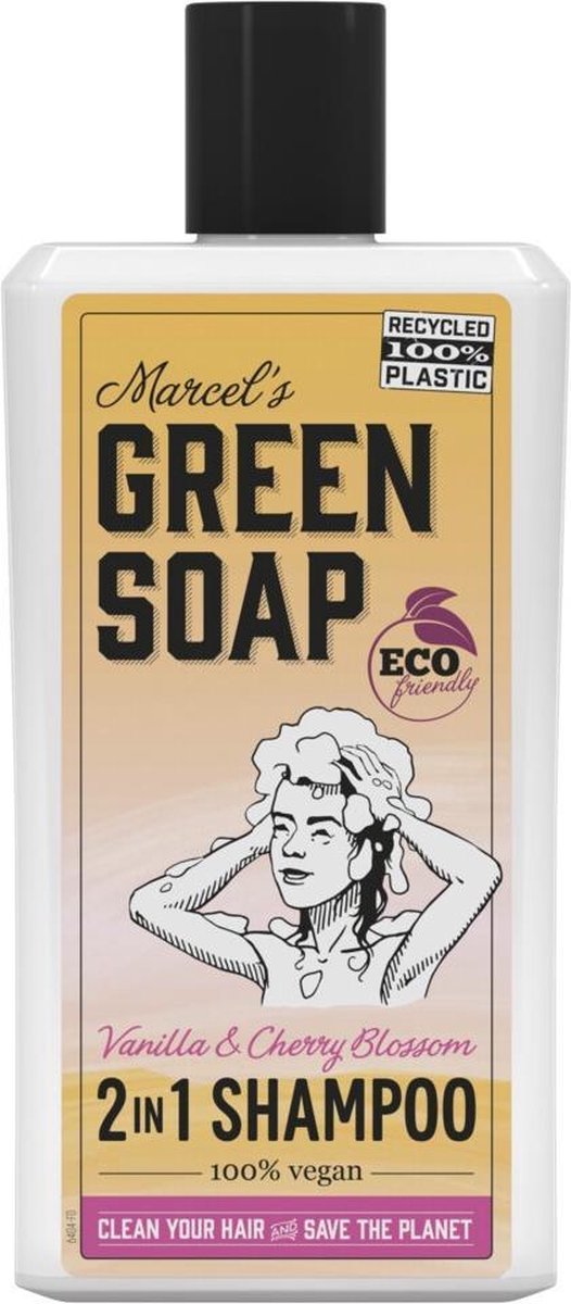Marcel's Green Soap 2-in-1 Shampoo Vanille & Kersenbloesem 500 ml