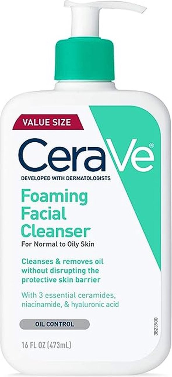 CeraVe - Foaming Facial Cleanser for Normal to Oily Skin Reinigingsgel - normale tot vette huid - 473ml