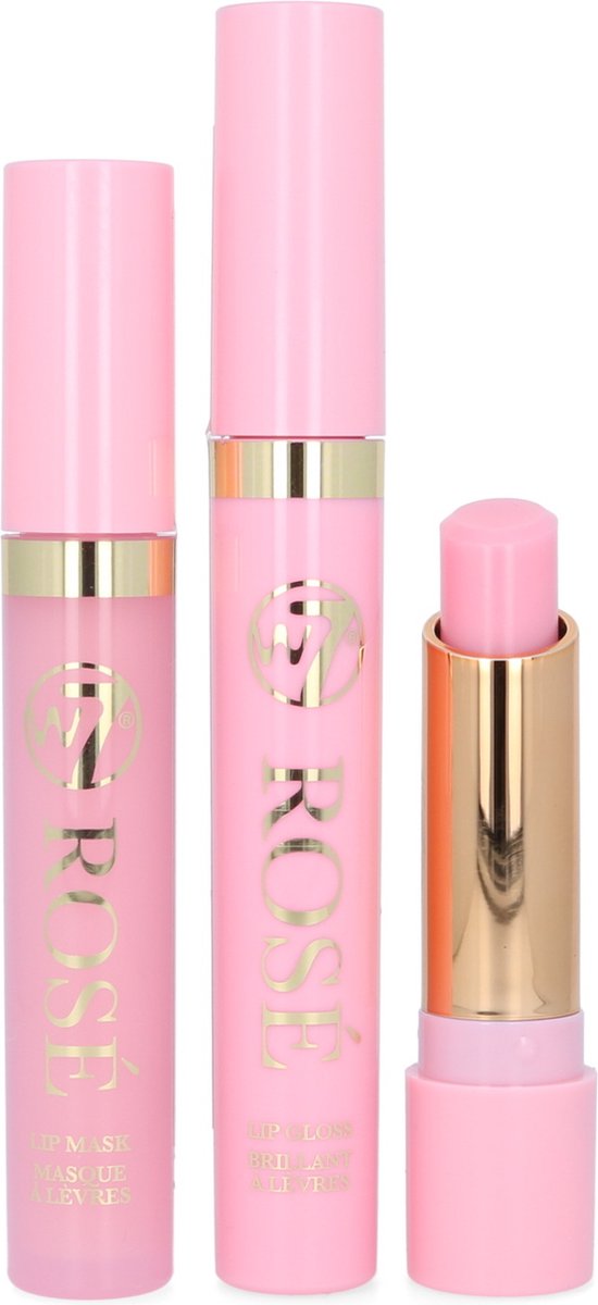 W7 Rosé Lip Balm, Mask & Gloss