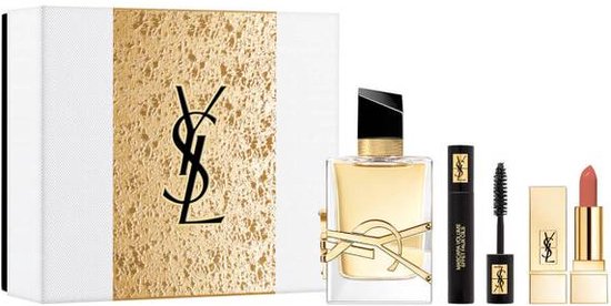 Libre Giftset - 50 ml eau de parfum spray + Mascara Volume Effet Faux Cils 2 ml + Rouge Pur Couture Lippenstift 70 Le Nu