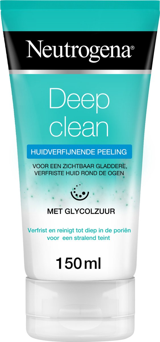 Neutrogena Deep Clean huidverfijnende peeling, reinigingspeeling, 1 x 150 ml