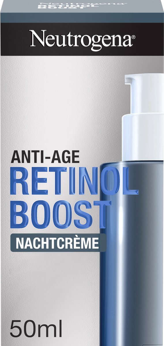Nachtcrème Neutrogena Retinol Boost Night Cream - 50ml - beschermende, vochtinbrengende crème met Retinol - mirtebladextract - hyaluronzuur - effectieve gezichtscrème voor een jonger en gezond uitziende huid