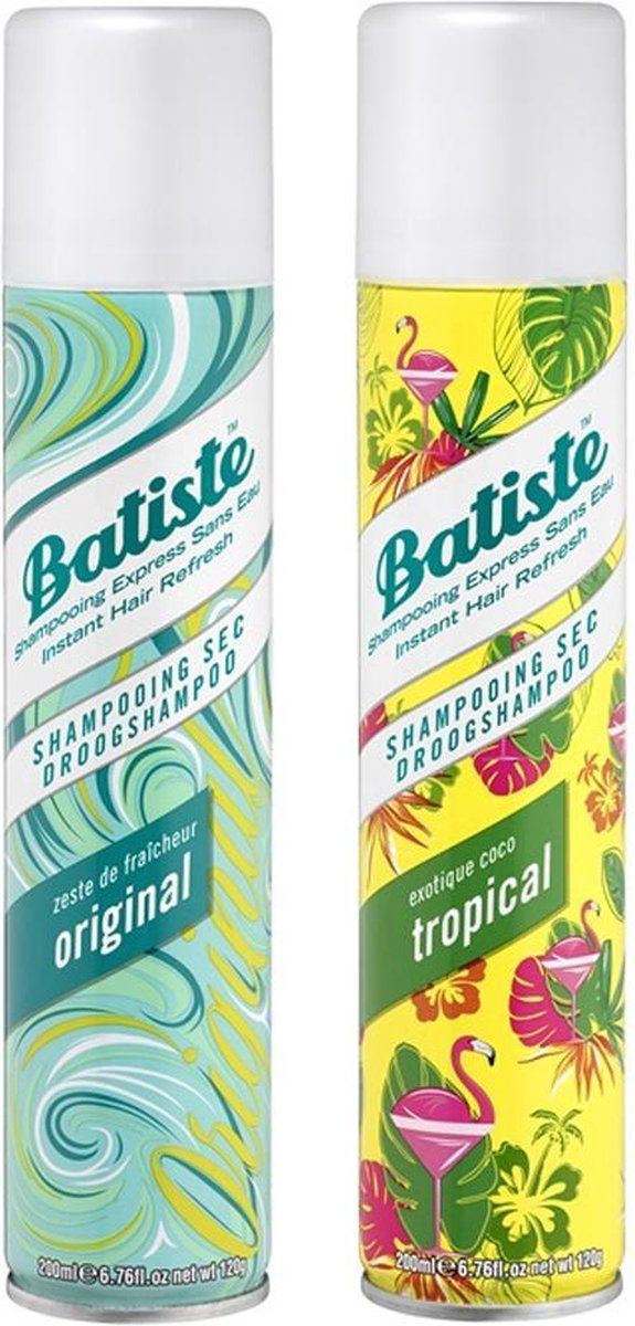 Batiste Droogshampoo Duo Original & Tropical - 2 x 200ml