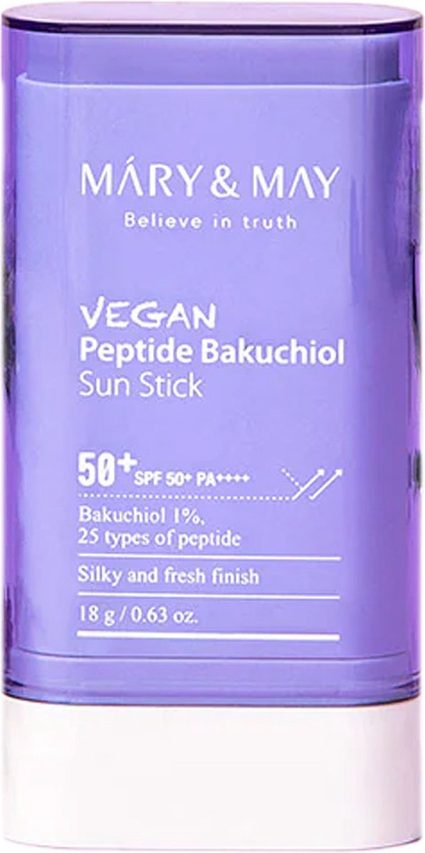 Mary & May Vegan Peptide Bakuchiol Sun Stick SPF50+ PA++++ 18g 18g