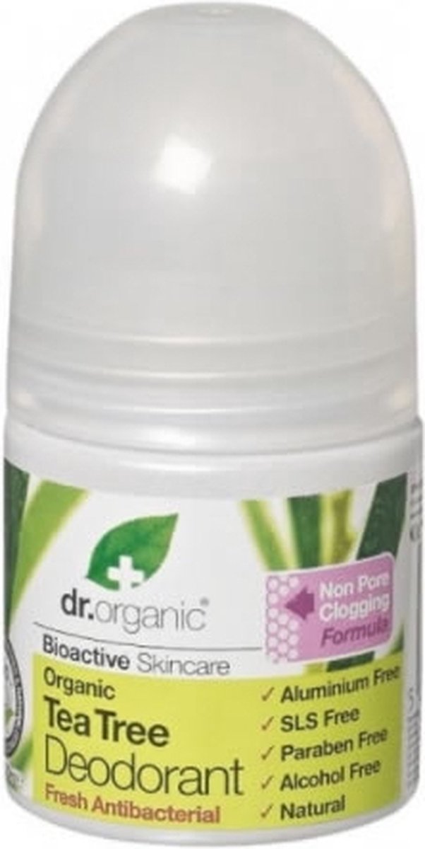 Dr Organic Tea Tree Vrouwen Rollerdeodorant 50 ml 1 stuk(s)