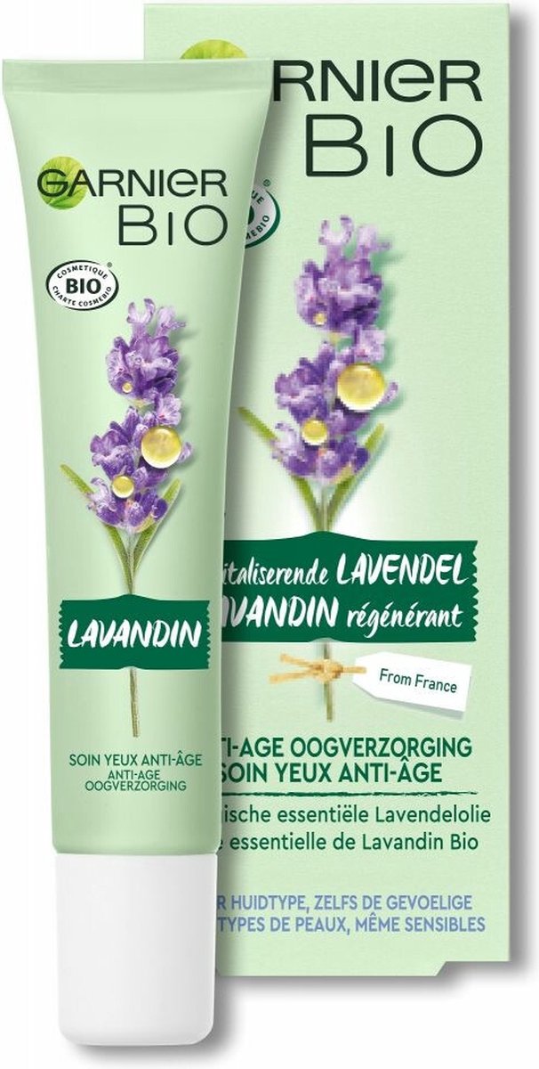 Garnier Bio Anti-age Oogcrème - 15 ml - Alle huidtypes - Revitaliserende Lavendel