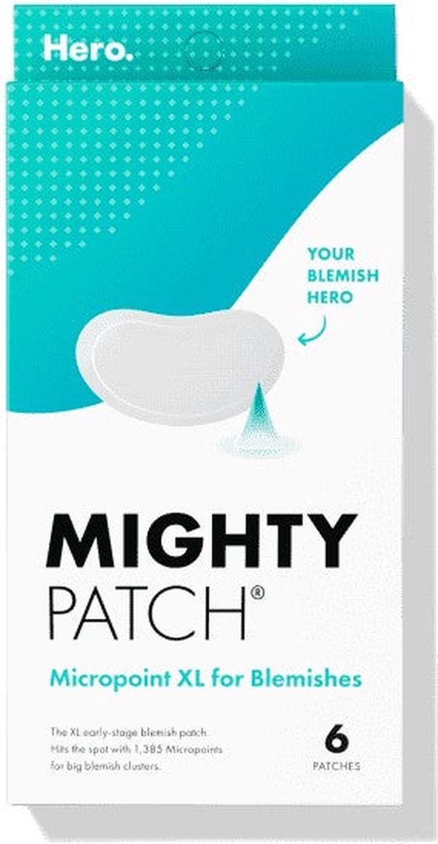 Hero Cosmetics, Mighty Patch, Micropoint XL For Blemishes, 6 Patches