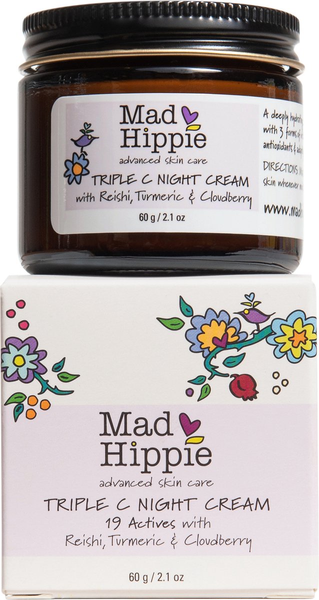 Mad Hippie - Triple C night cream - 60 gram VEGAN Award Winning Skincare