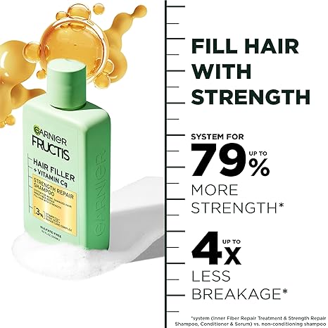 Garnier Hair Filler + Vitamin Cg Strength Repair Shampoo