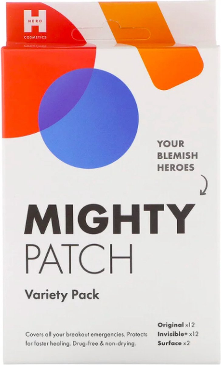 Hero Cosmetics - Mighty Patch - Variety Pack - Hydrocolloid - 26 Patches