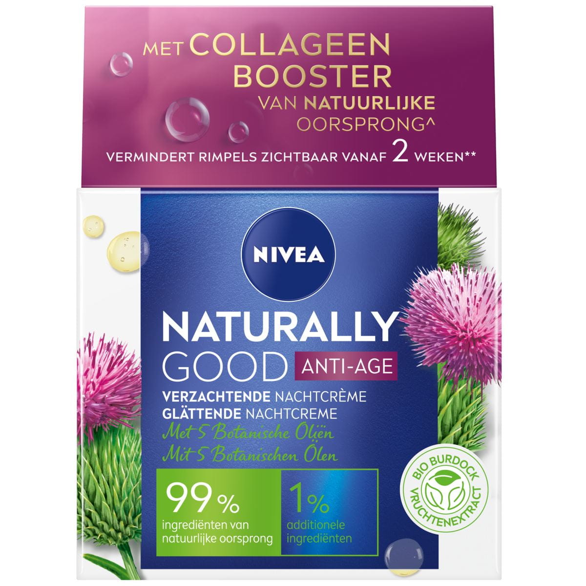 NIVEA Naturally Good Anti-Age Verzachtende Nachtcrème 50ml