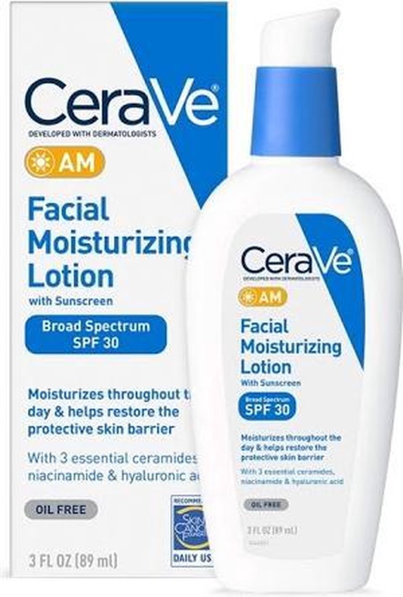 CeraVe Facial Moisturizing AM Lotion - Zonnebrandcrème -Gezichtscrème spf30