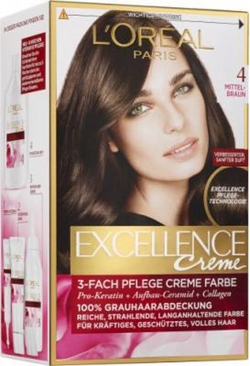 L`Oréal Excellence Creme Haarverf 4 Medium Bruin