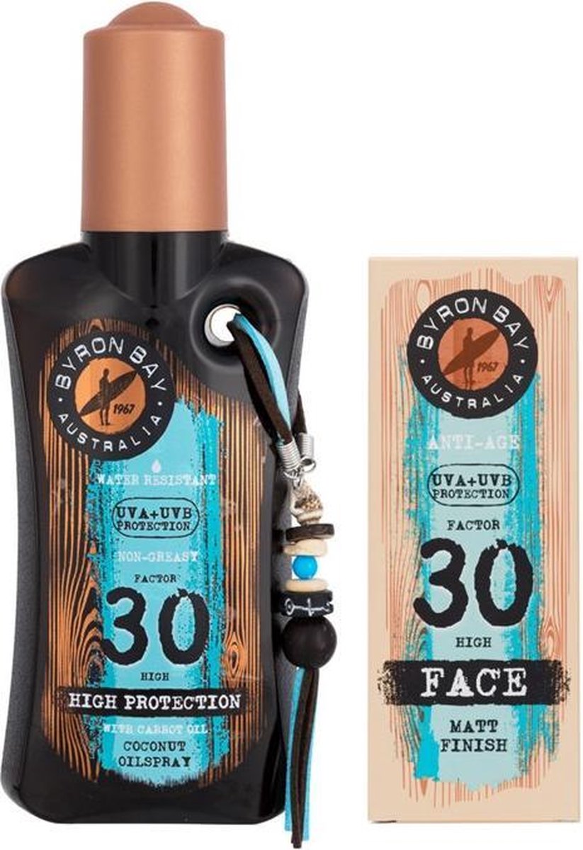 Byron Bay Coconut Oilspray SPF 30- 200ml & Face SPF 30- 50ml * VOORDEELPACK*