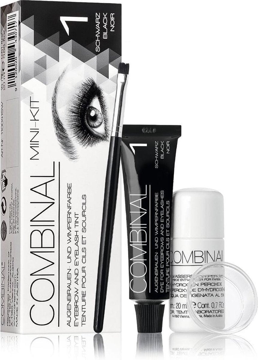 Combinal Wenkbrauw- en Wimperverf Bruin Kit