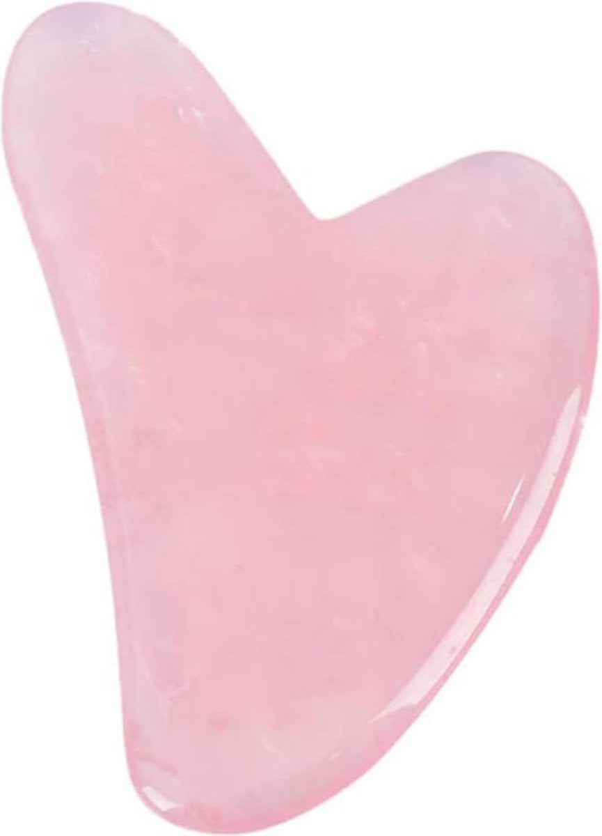 Gua Sha Schraper - Jade Steen Gezichtstool - 100% echte Rose Quartz