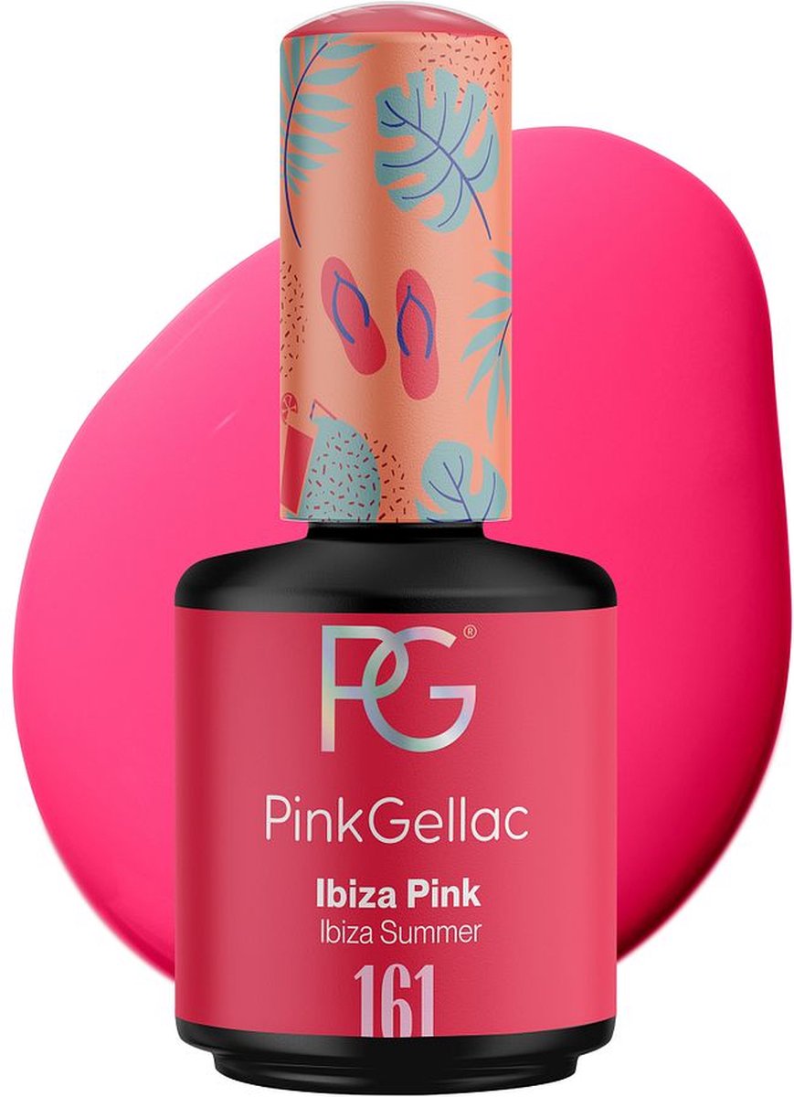 Pink Gellac - 161 Ibiza Pink Gellak 15ml - Roze Gel nagellak - Gelnagels Producten - Gel Nails - Gelnagel
