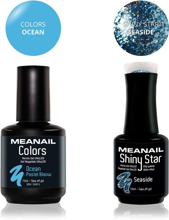 Gel Nagellak - MEANAIL® Seaside - Ocean (15ml) - Shiny Star (10ml)