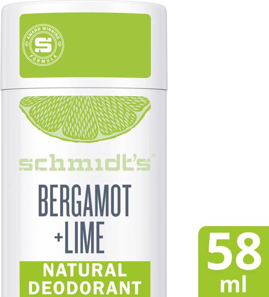 Schmidt's Natural Deodorant Stick Bergamot + Lime 75 g