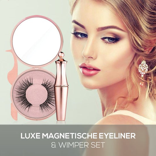 Magnetische Eyeliner & Wimper Set - Herbruikbaar - Zonder Lijm - Waterproof - 100% Faux Mink -  Inclusief Wimper Pincet - 3D Nepwimpers  - Wimper Extensions