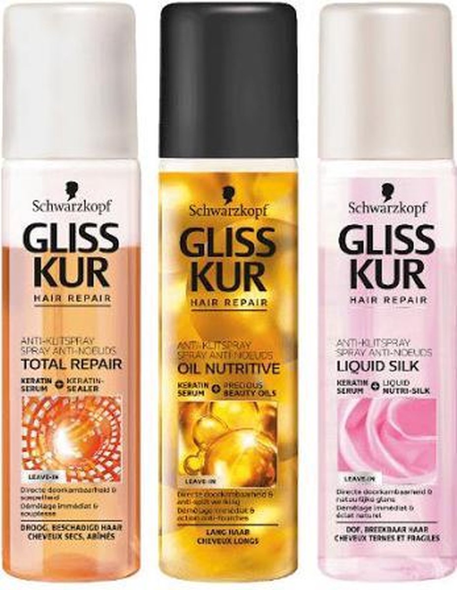 Gliss Kur Antiklit Spray - Combi Pakket 3 Stuks