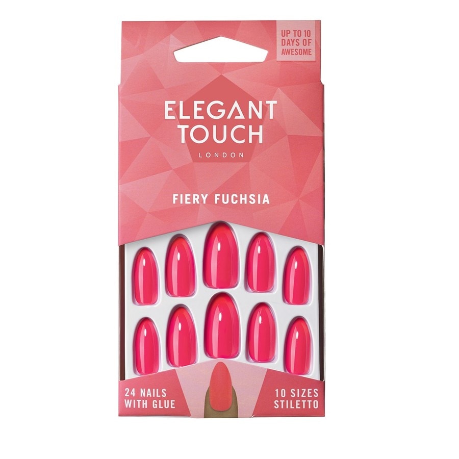 Elegant Touch Fiery Fuchsia Nagels