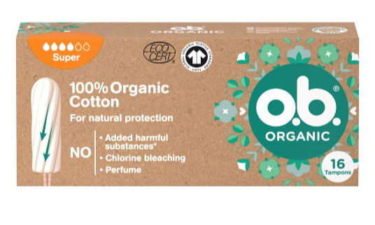 100% Organic Cotton Super Tampons