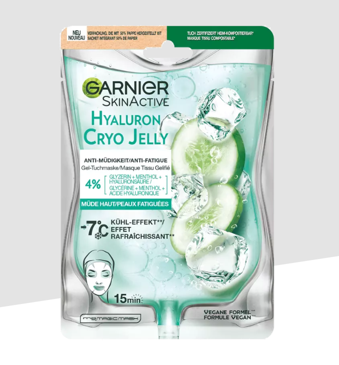 Cryo Jelly Anti-Vermoeidheid Gezichtsmasker + Hyaluron
