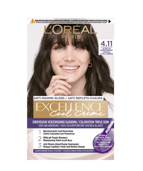 Excellence Cool Creams Permanente Haarverf 4.11 Ultra Ash Bruin
