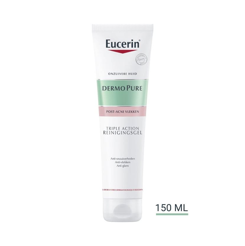 Eucerin DermoPure Reinigingsgel 150 ml – Tegen Onzuiverheden, Vette Huid & Puistjes – Met Salicylzuur & Exfoliërende Zuren
