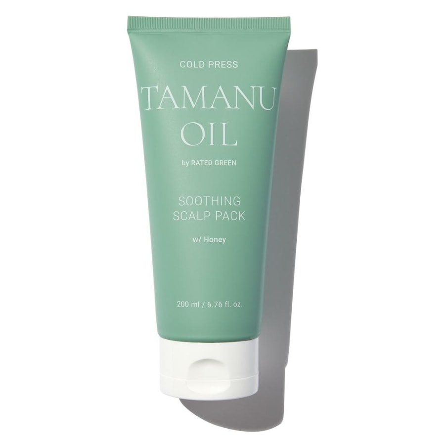 Rated Green TAMANU OLIE MET KOUDE PERSING, VERZACHTENDE HOOFDHUIDPAKKING