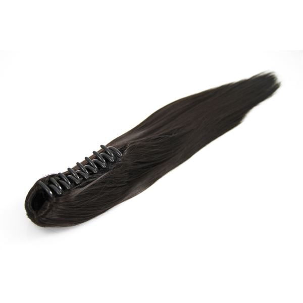 Fashiongirl Pferdeschwanz Hair Extensions M/ Clasp #2 Dark Bruin - Smooth