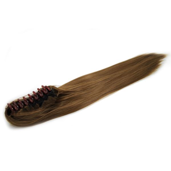 Fashiongirl PFERDECHWANZ HAAR BEPROUTEN M/ CLASP #6 lichtbruin - Smooth
