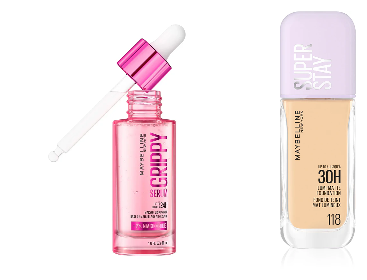 Maybelline Grippy Serum Primer + Lumi Matte Foundation Bundel