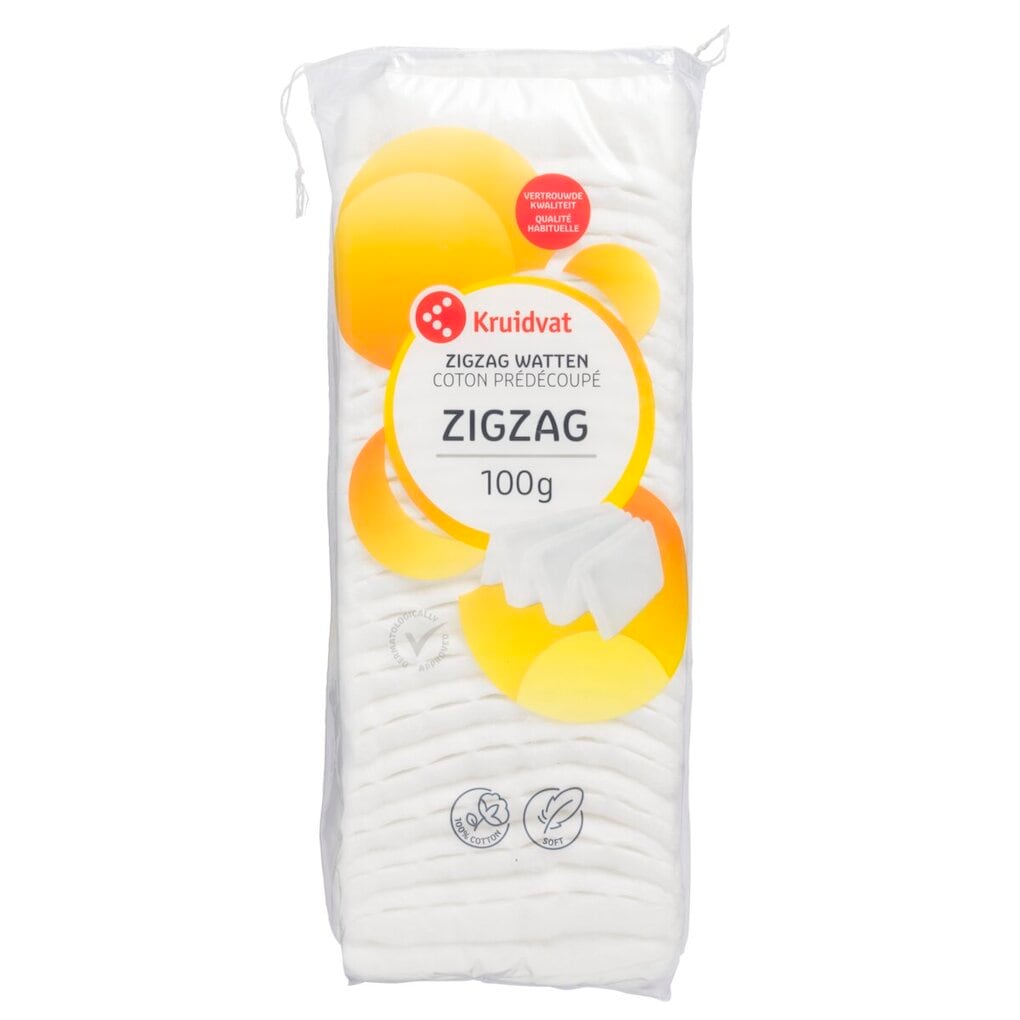 Kruidvat 100% Cotton Zigzag Watten