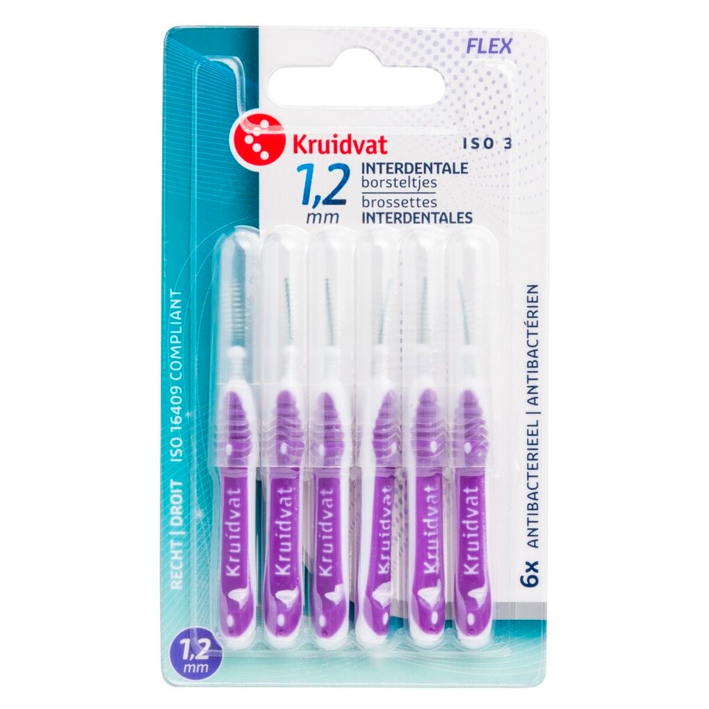 Kruidvat Extra Fijn 1,2mm Interdentale Borsteltjes met Handvat