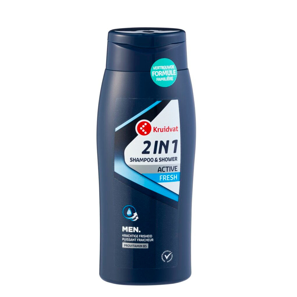 Kruidvat Active Fresh Men 2-In-1 Shampoo & Shower