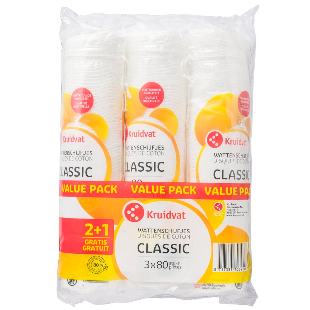 Kruidvat 100% Cotton Wattenschijfjes Voordeelpak