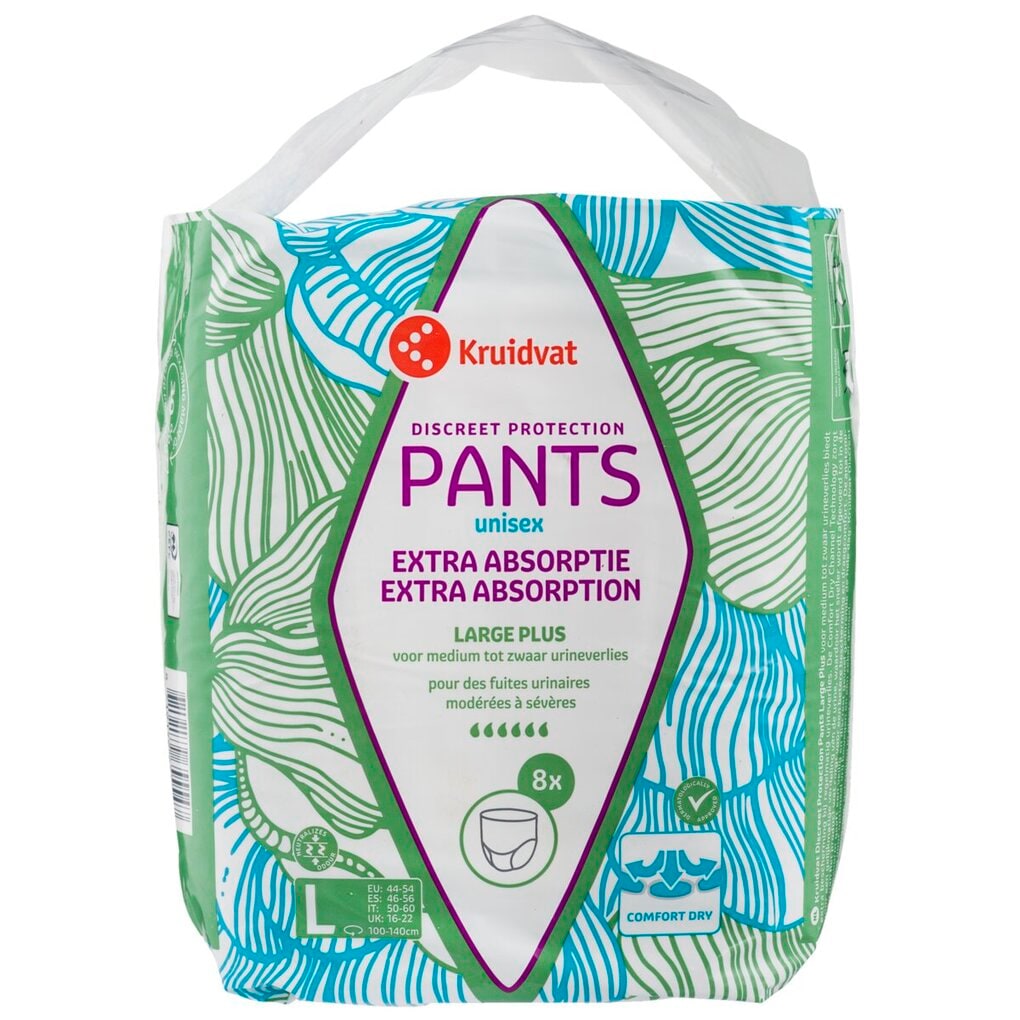 Kruidvat Discreet Protection Unisex Large Plus Incontinentiebroekjes
