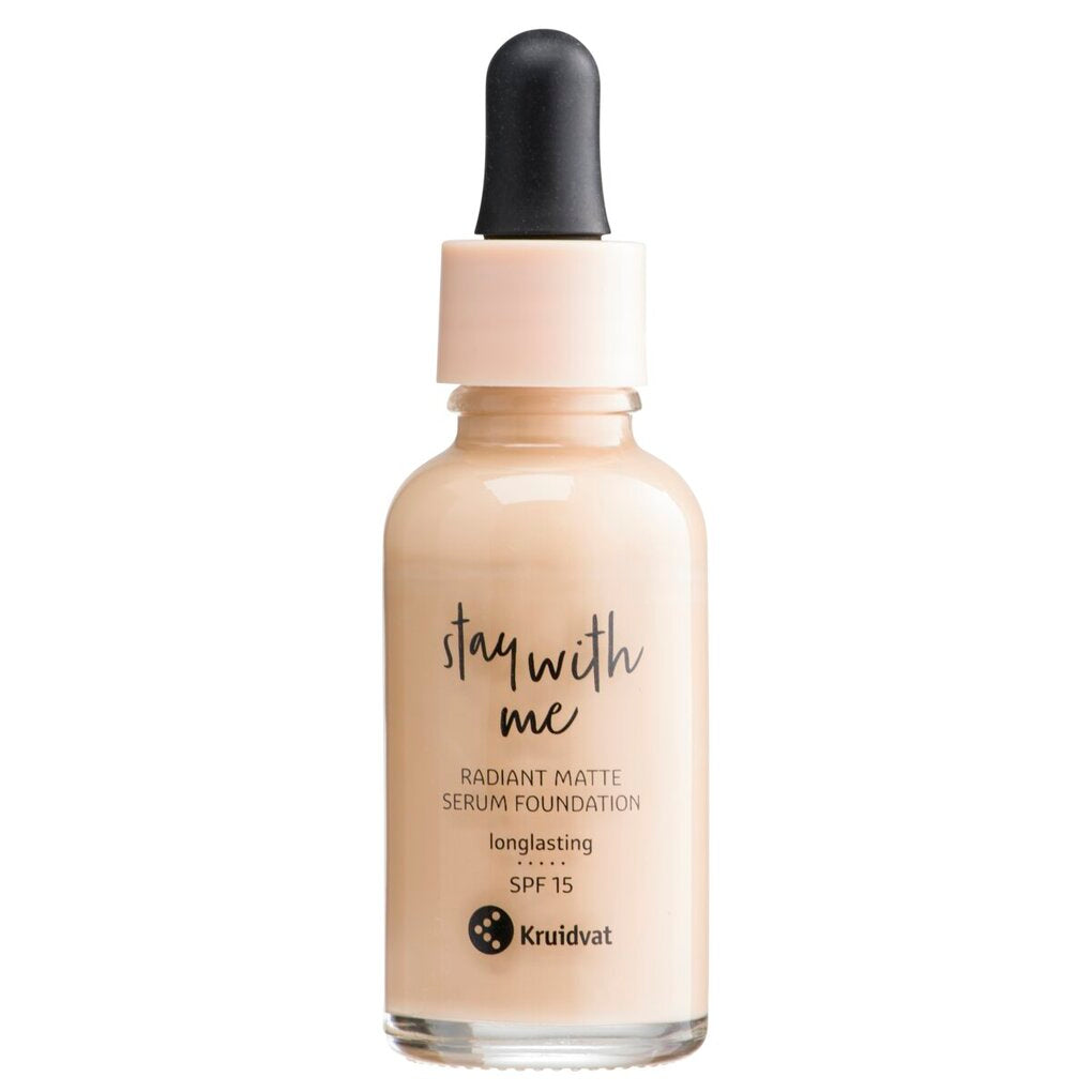 Kruidvat Stay With Me 020 N Warm Sand Radiant Matte Serum Foundation