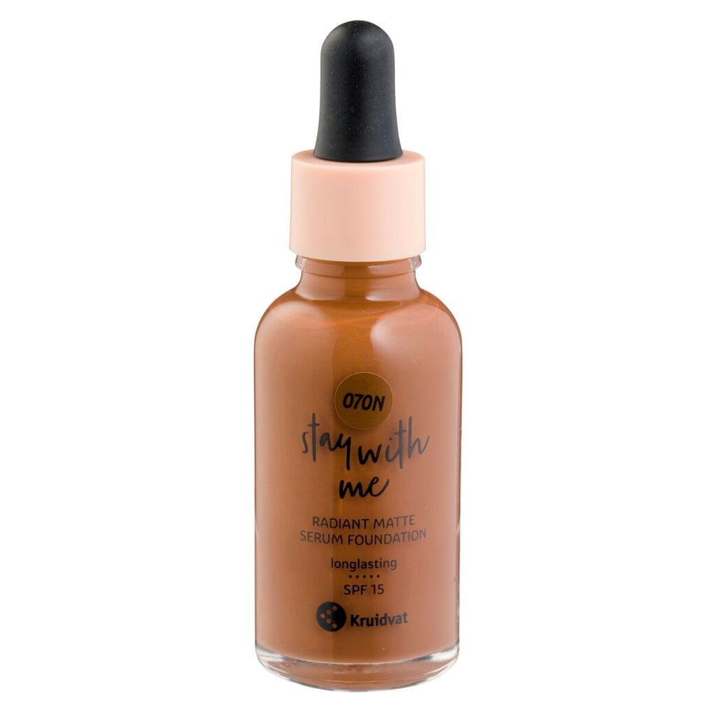 Kruidvat Stay With Me 070N Deep Bonbon Radiant Matte Serum Foundation